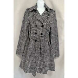 Express Womens  Rain Jacket Trench Coat Belted Sz L  DBL Breasted Lined